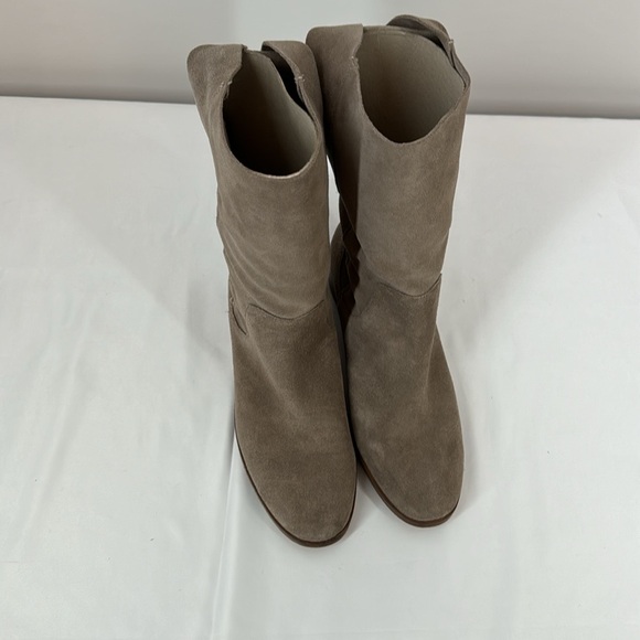 Slouchy suede midi boots - EUC Sole society size 11 grey greige - Picture 2 of 7